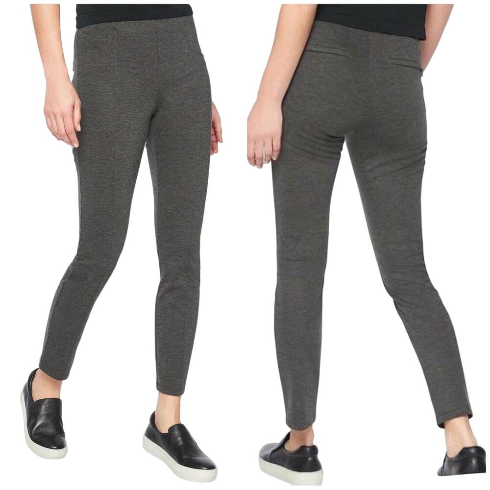 Athleta Siena Skinny Pant Women's Size 6 Gray Athleisure Side Zip Pockets EUC